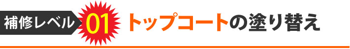 補修レベル１トップコートの塗り替え