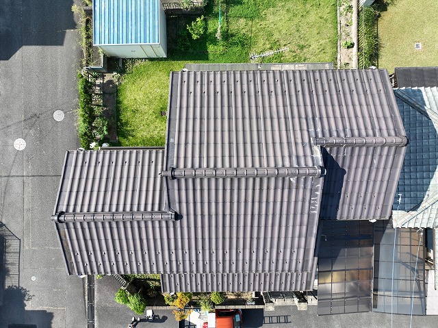 可児市の屋根全景