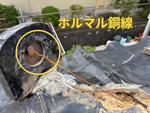 可児市緑ヶ丘にて下屋の隅棟積み直し工事！鬼瓦を据え直し、台のし瓦をしっかり施工しました
