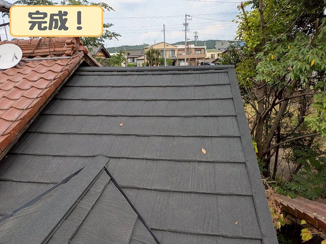 完成した新しい屋根