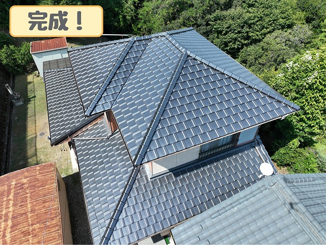 葺き替え完了の屋根