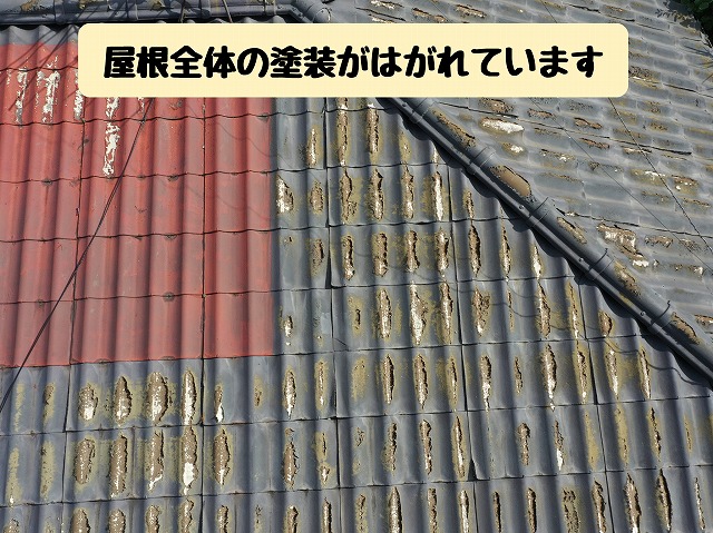 多治見市高田町　塗装のはがれ