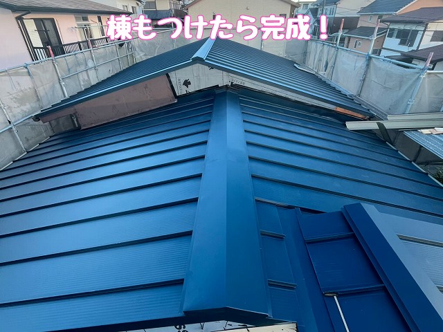 完成した新しい屋根