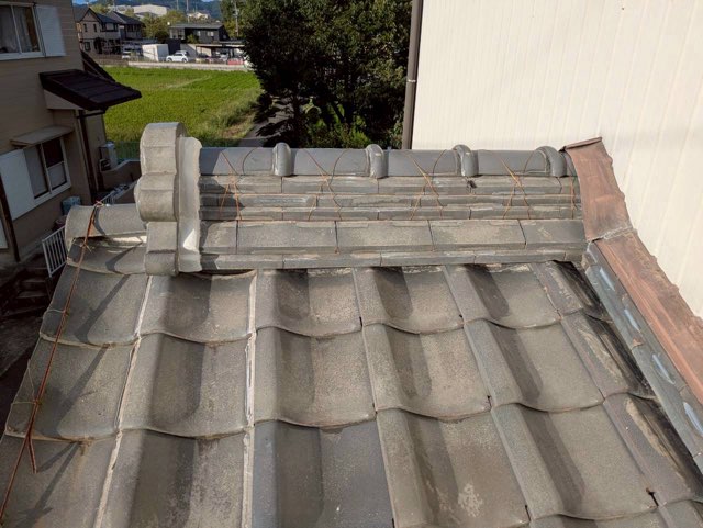 美濃加茂市加茂野にて棟の積み替え工事完了写真
