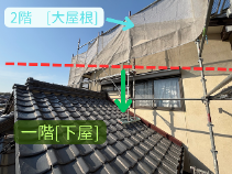 多治見市で棟の積み直し｜冠瓦をかぶせて大回しで強風時でも安心！ホルマル銅線を使用して耐久性もUP！