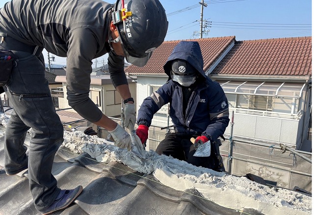 今は土ではなくナンバン漆喰を使います