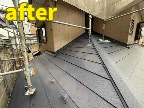 豊田市北一色町にて下屋・施工後の様子