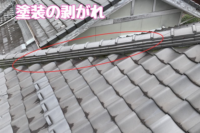 美濃加茂市　漆喰のはがれ