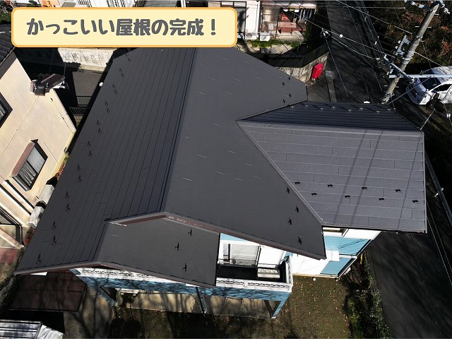 完成した新しい屋根