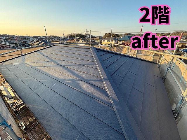 可児市緑ヶ丘にて大屋根アフターの様子