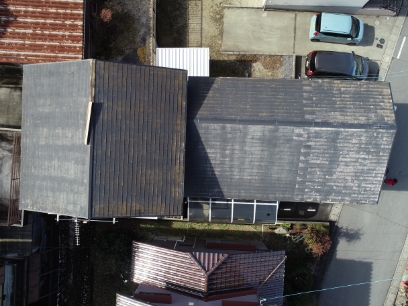 【可児市】棟が剥がれた屋根をドローン調査！カバールーフ工法でしっかり修理
