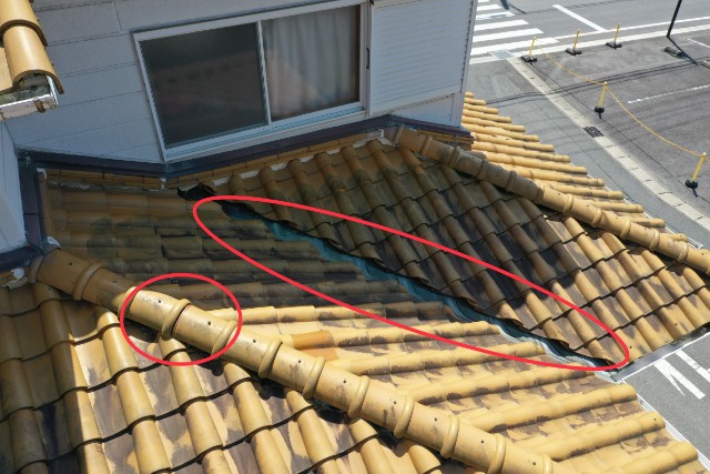 瀬戸市品野町　谷板金劣化