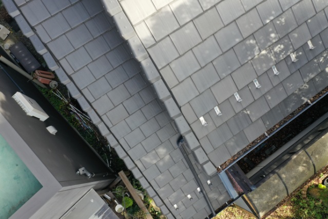 多治見市明和町 雨どい汚れ