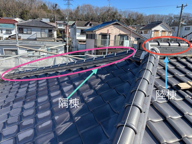 和瓦　隅棟と陸棟の説明