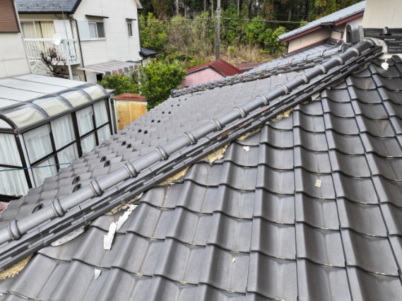 多治見市北丘町　漆喰はがれ