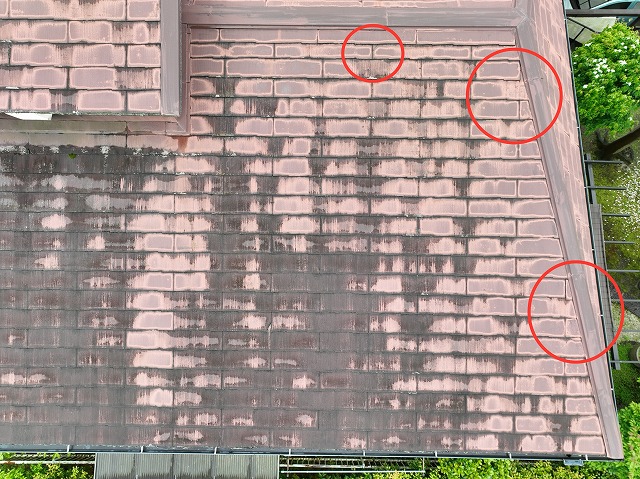 可児市桜ヶ丘 瓦にひび