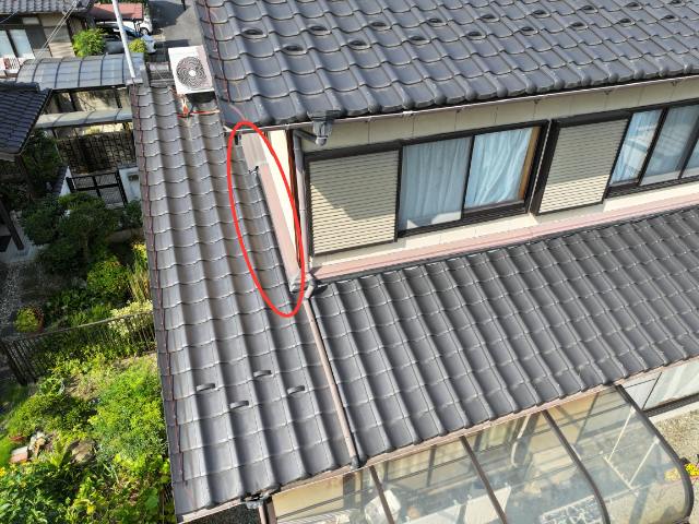 瑞浪市　壁際の瓦ズレ
