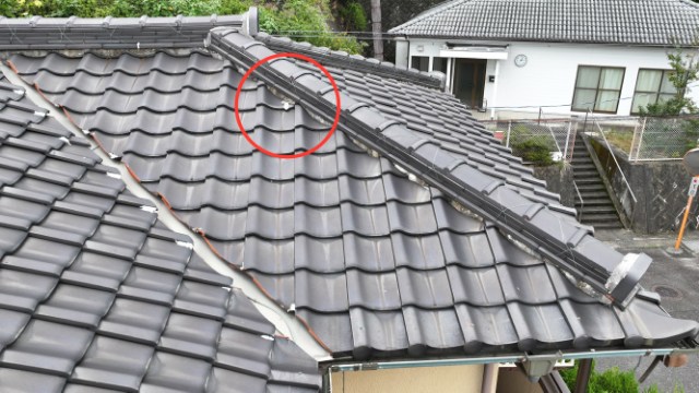 多治見市元町　漆喰はがれ
