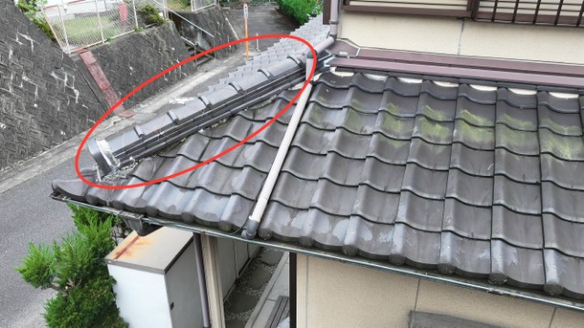多治見市希望が丘　棟のずれ