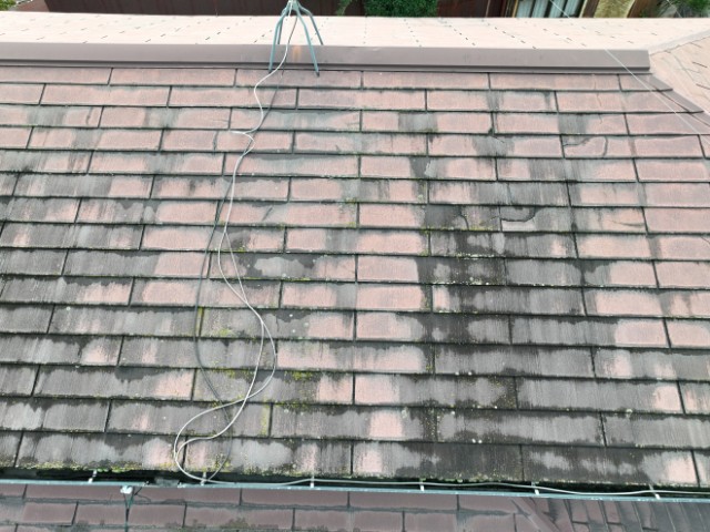 可児市土田　瓦にひび