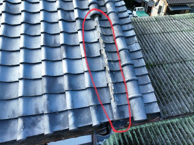 加茂郡八百津町　下り棟くずれ