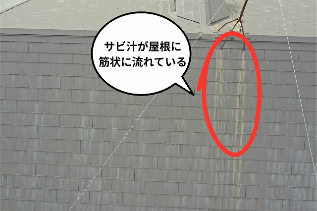 アンテナの支柱付近を拡大した様子