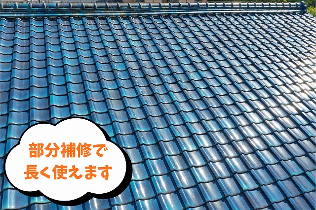 屋根全体を斜めから見た写真