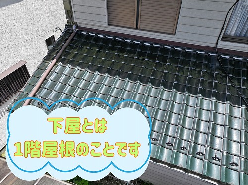 多治見市の施工前の下屋の様子