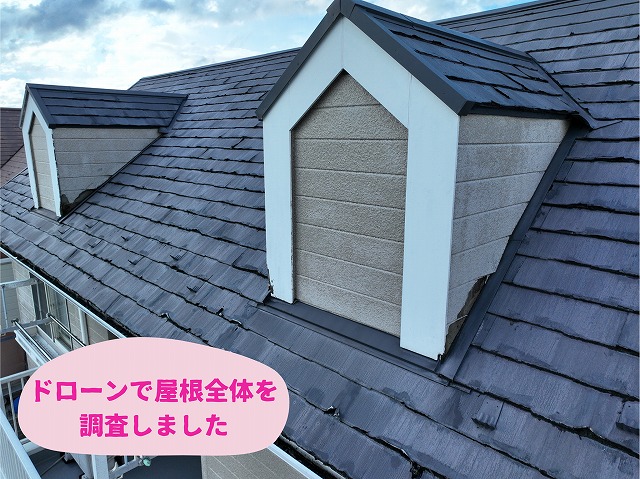 美濃加茂市にてスレート屋根を現地調査！反りや欠け、ドーマー外壁の劣化を確認しました