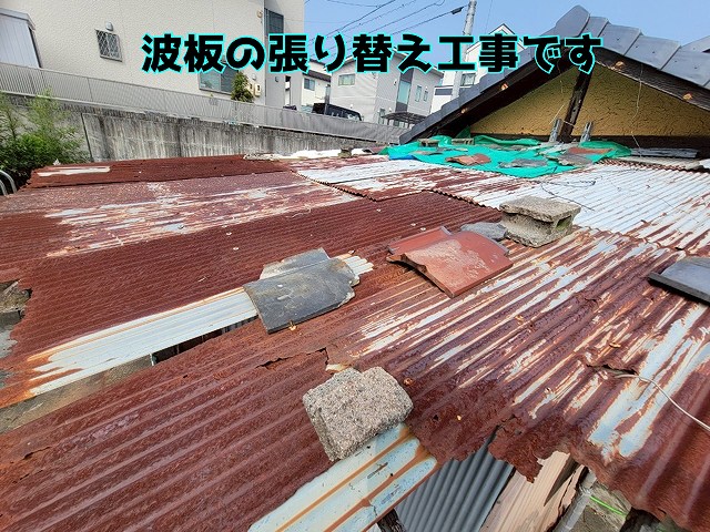 多治見市小泉町で波板張り替え工事！下地補強＋ポリカ12尺で安心リフォーム！