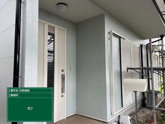 瑞浪市明世町の住宅で外壁塗装工事が完了した完成後の外観