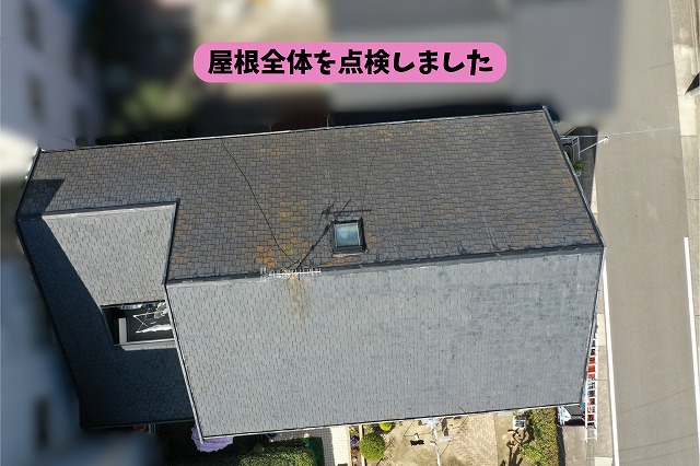 美濃加茂市にてスレート屋根の現地調査を実施！コケ・藻の発生や塗膜劣化を確認しました