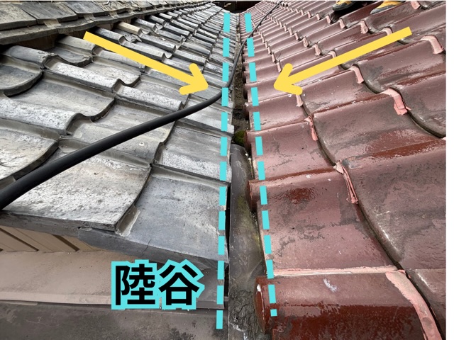 美濃加茂市にて施工前の陸谷の様子