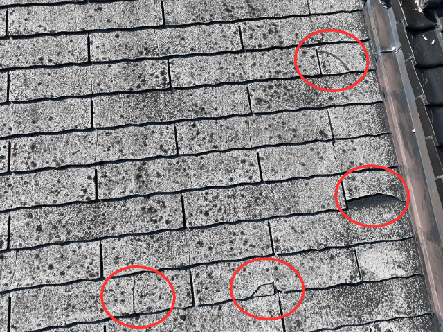 加茂郡　八百津町 瓦のひび