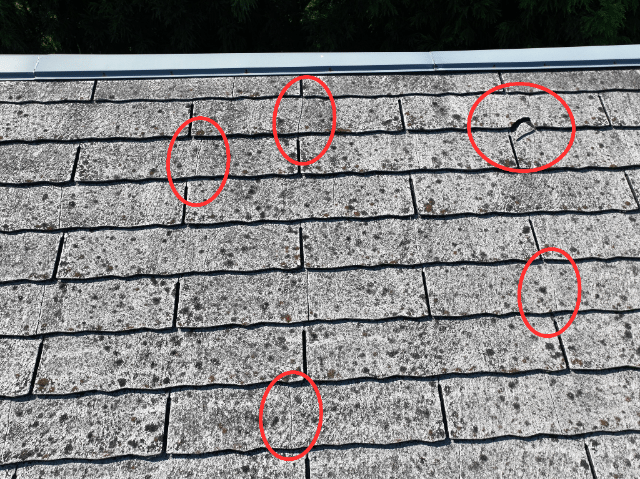 加茂郡　八百津町 瓦のひび