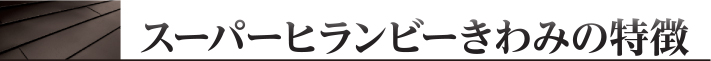 スーパーヒランビーきわみの特徴