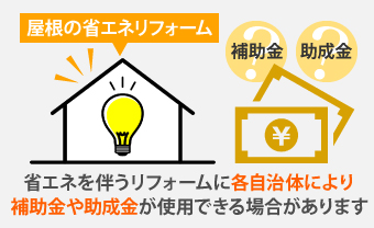 省エネを伴うリフォームに各自治体により、補助金や助成金が使用できる場合があります